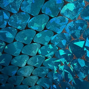 Mermaid Scale Print Polyester & Spandex Fabric by the yard