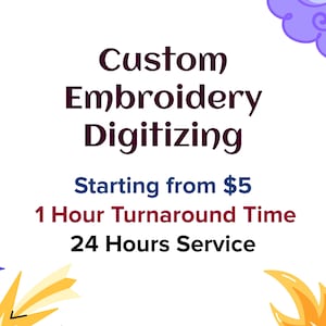 Custom Embroidery Digitizing Service, Logo, Image & Hat Digitizing for Machine Embroidery, Fast Turnaround, All Formats