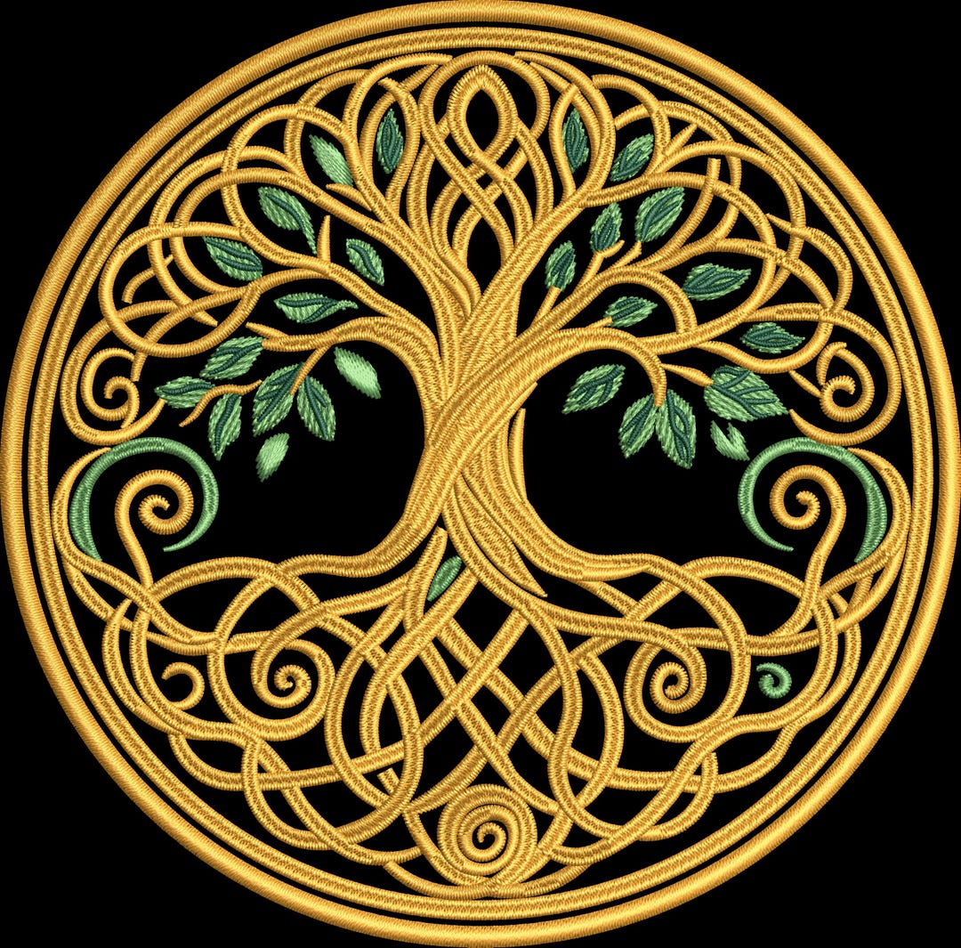 Celtic Tree of Life Embroidery Design: Machine Embroidery Pattern (4x4 ...