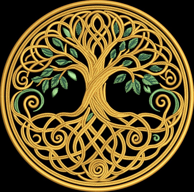 Celtic Tree of Life Embroidery Design: Machine Embroidery Pattern (4x4 ...