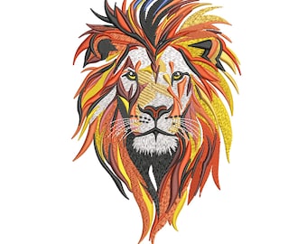 Lion Embroidery Design, Lion Head Machine Embroidery File, PES DST JEF,  Instant Download