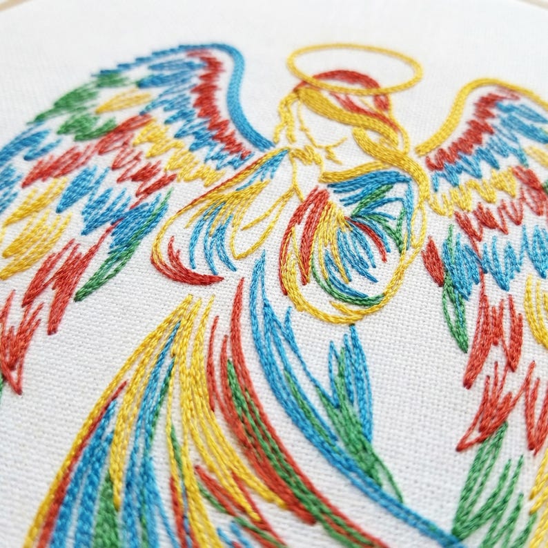 Angel Embroidery Design, Religious Angel Machine Embroidery File ...