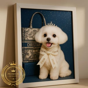 Luxury Custom Pet Portrait – custom pet portrait, pet portrait gift, dog lover gift, personalized pet art, best gift, wall art, Art print