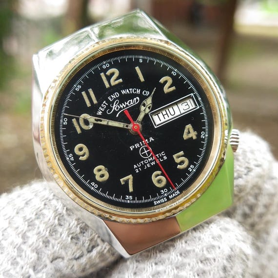 Vintage West End Watch Co. Sowar Prima Automatic Swiss Made Men's