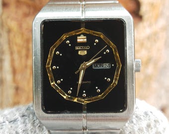 SEIKO 5 4206-5700 Silver Tank Shape Square Automatic Men's Watch