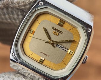 SEIKO 5 4206-5700 Silver Tank Shape Square Automatic Men's Watch