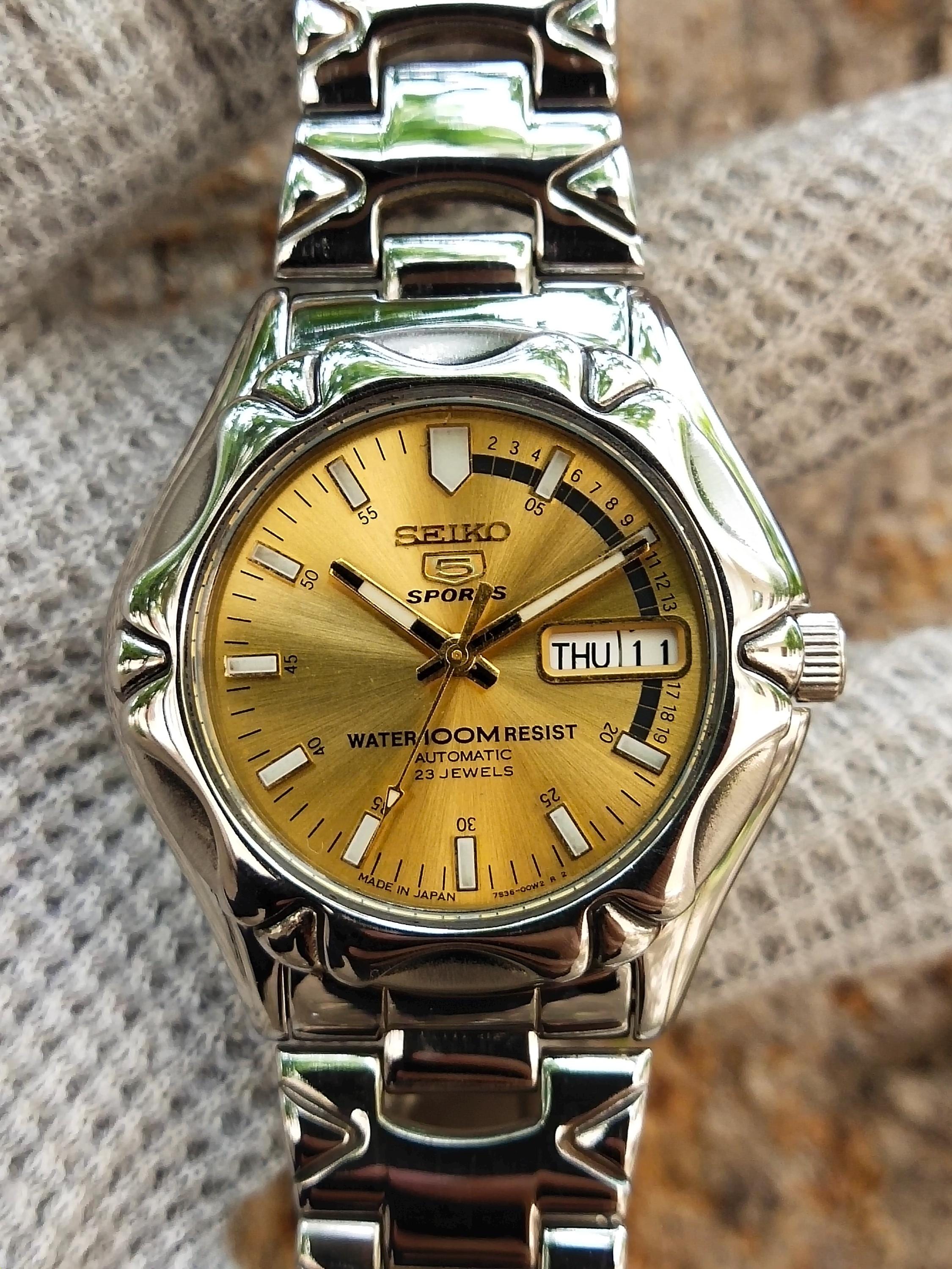 Seiko 5 Sports 7S36-00M0 Day/date Automatic Japan Made Men's Watch