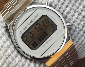 Vintage Citizen Quartz 40-2079 Crystron Lc Japan Watch for Men's