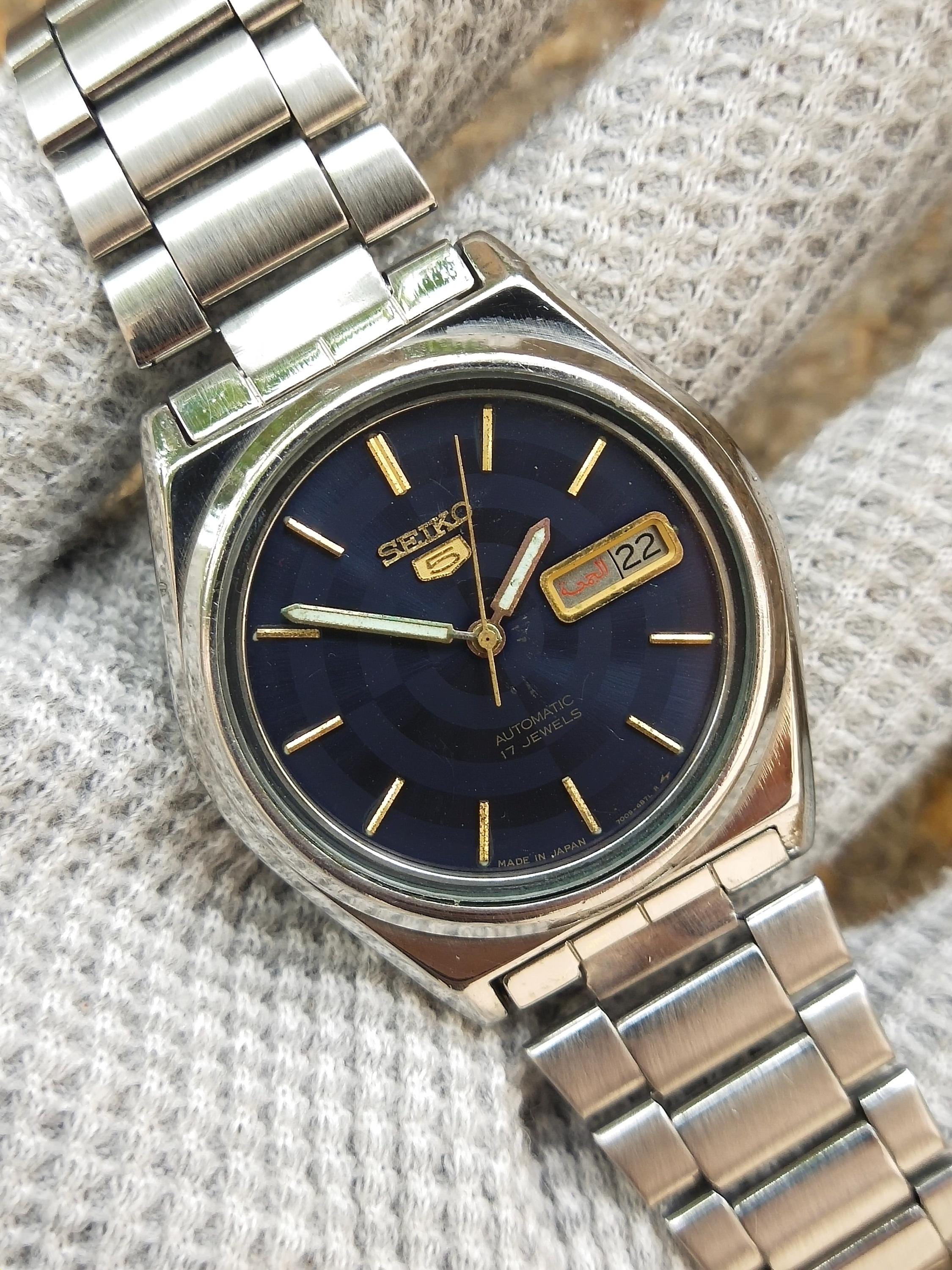 Vintage Seiko 5 Automatic 17 Jewels 7009-876J Watch Japan for Vintage Seiko 5 Automatic 17 Jewels 7009-876J Watch Japan for