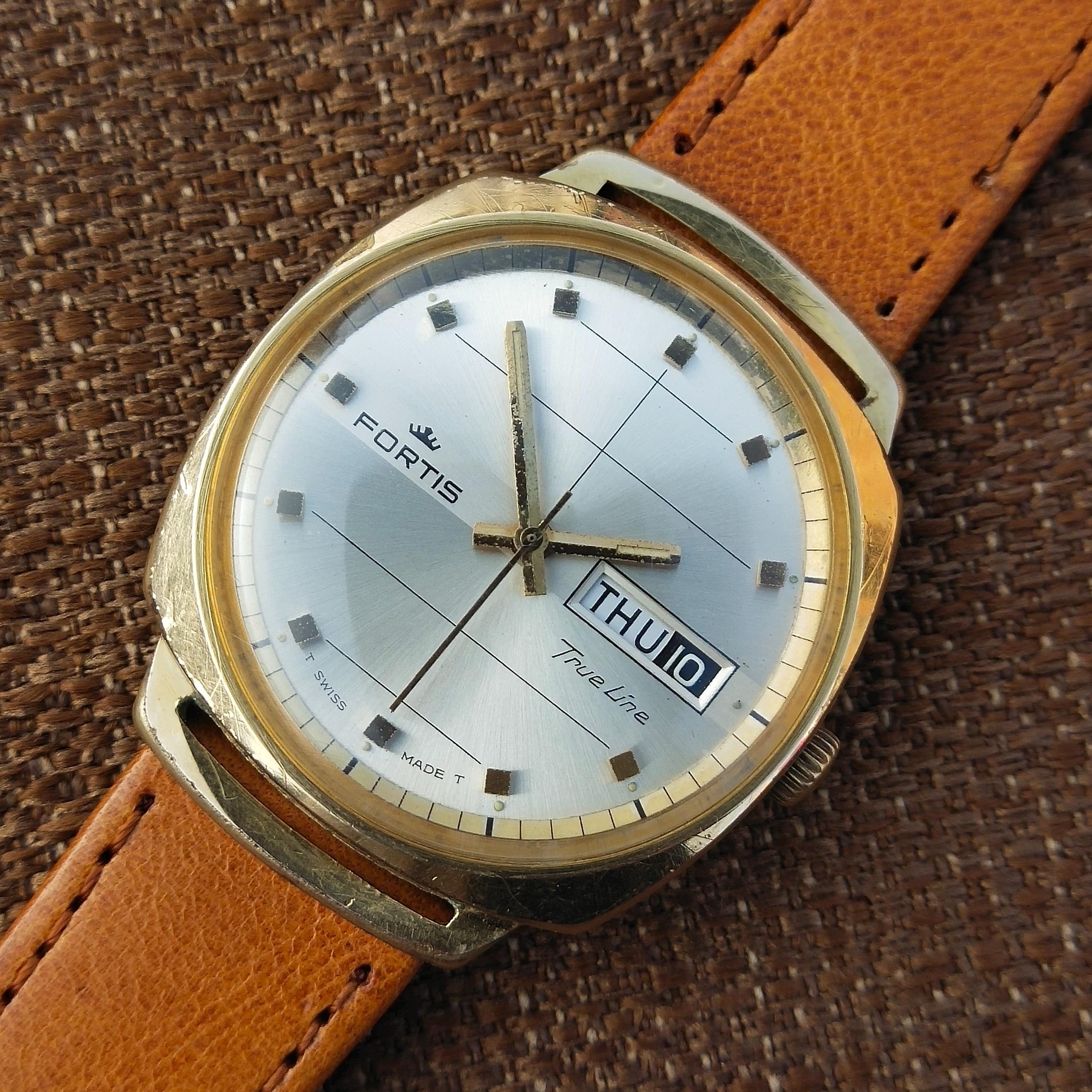 Rare Fortis Trueline 6262 Automatic Swiss Made Watch for Men's