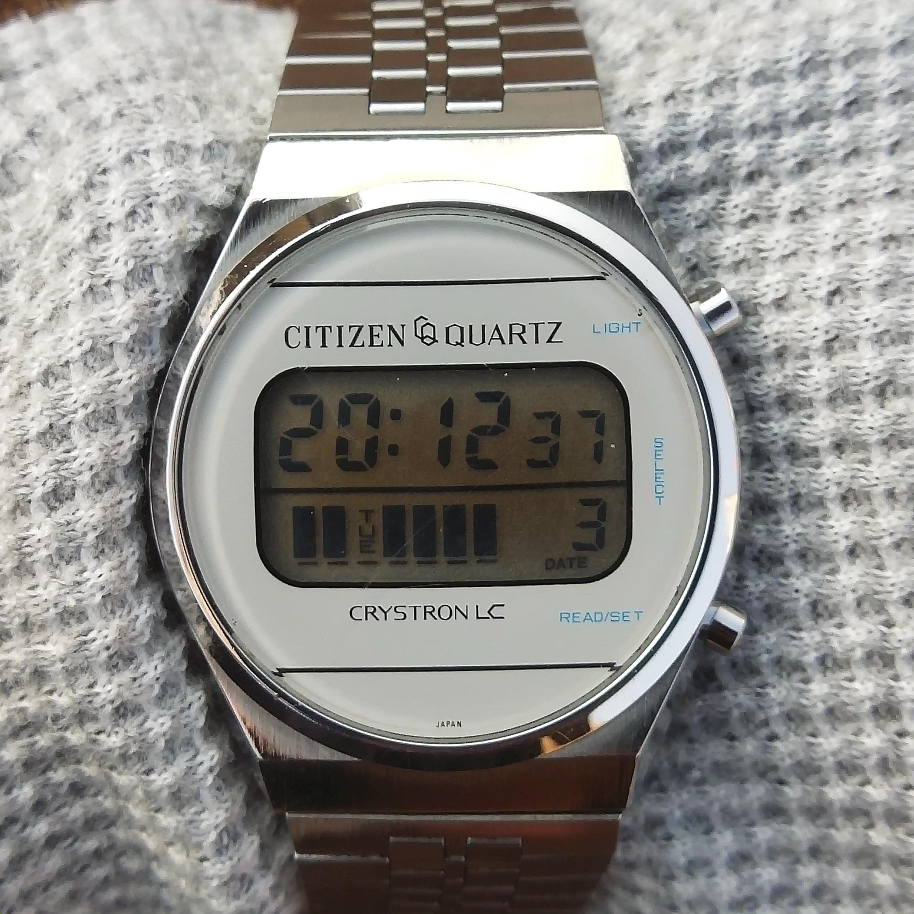 Vintage Citizen Quartz 40-2079 Crystron Lc Japan Watch for Men's