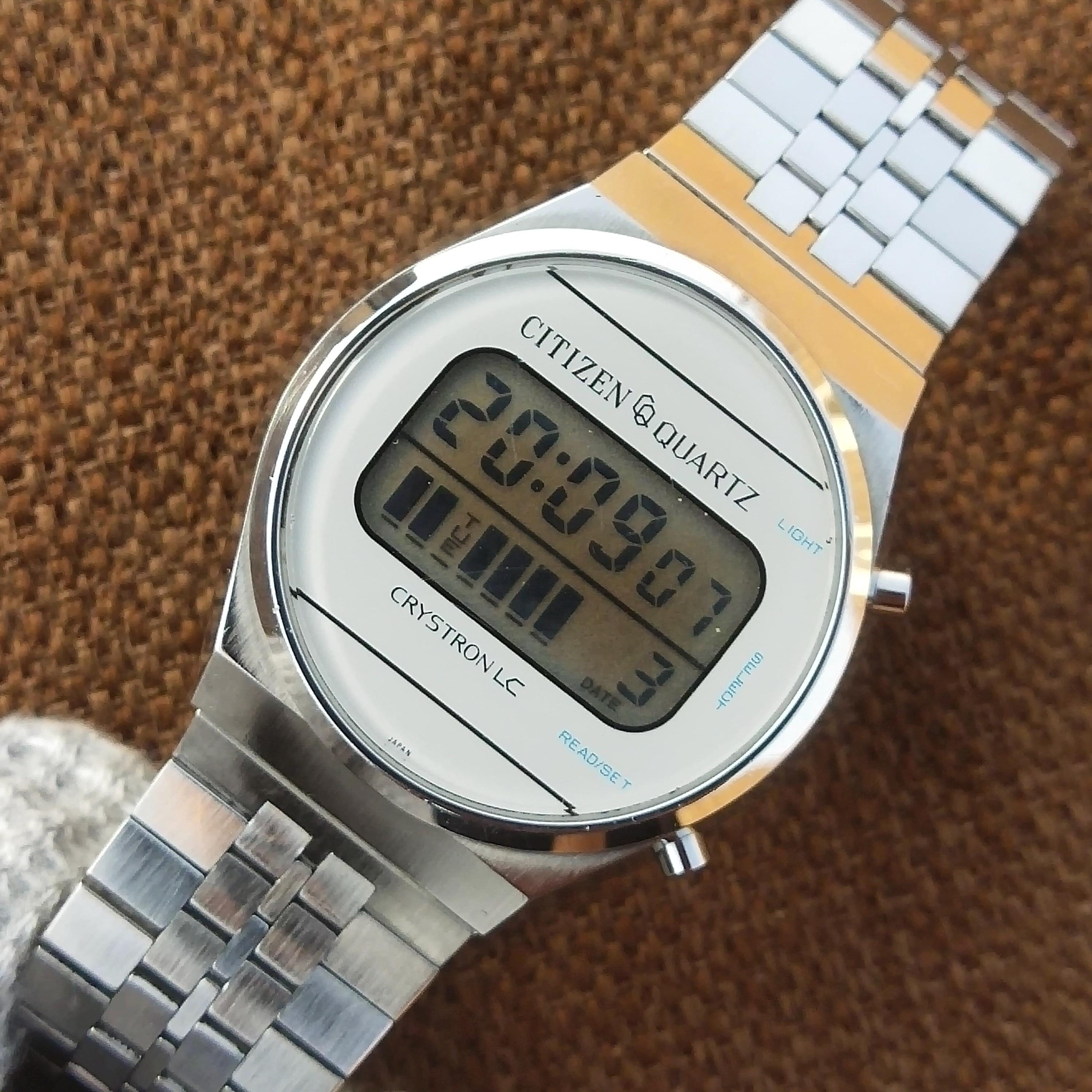 Vintage Citizen Quartz 40-2079 Crystron Lc Japan Watch for Men's