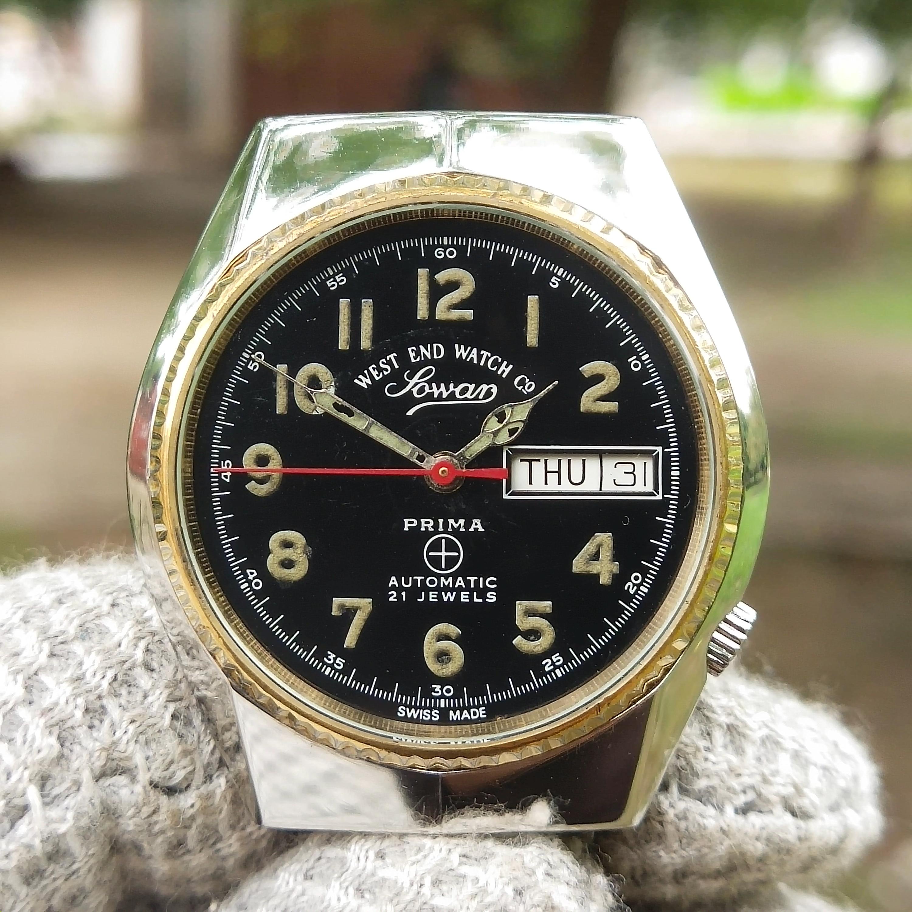 Vintage West End Watch Co. Sowar Prima Automatic Swiss Made Men's