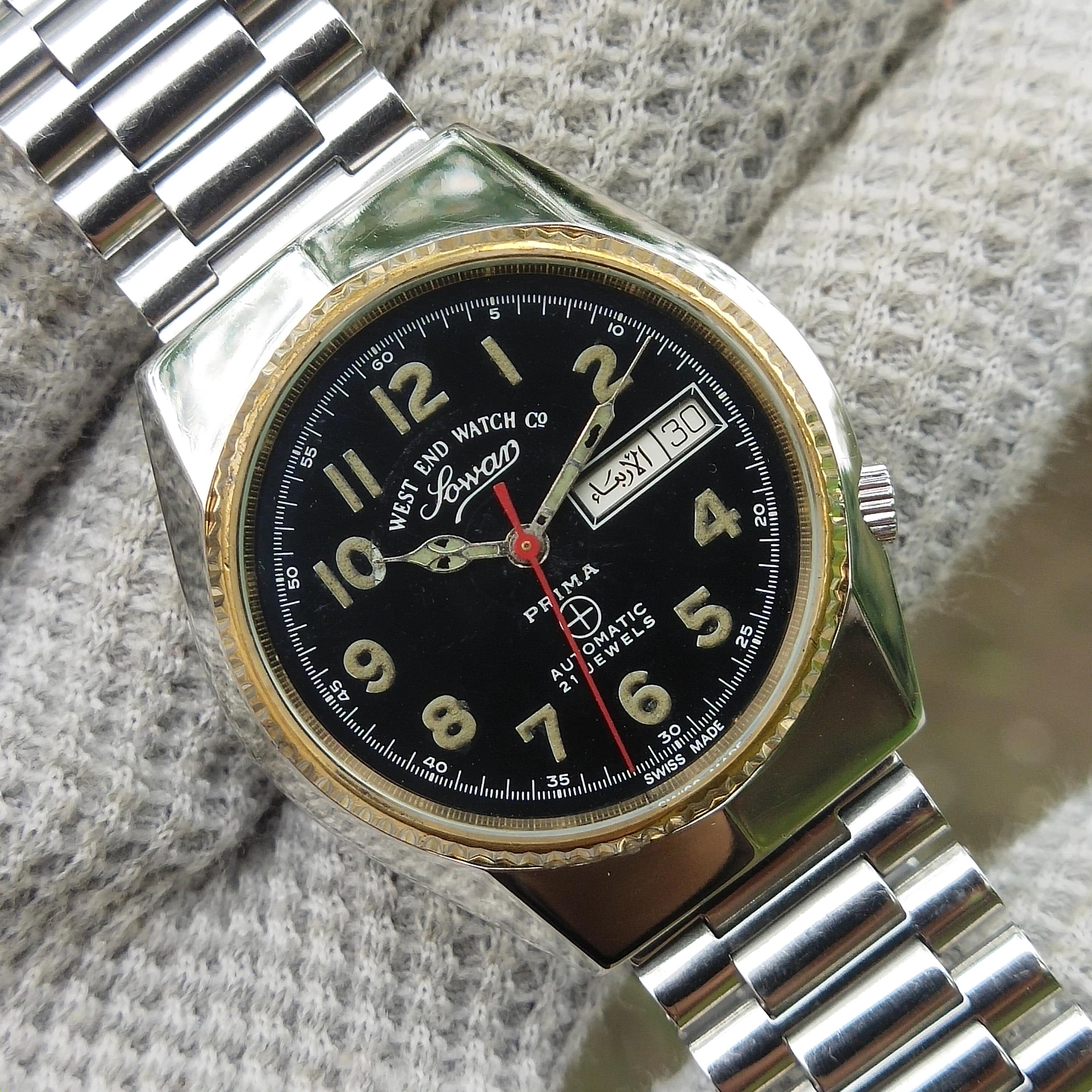 Vintage West End Watch Co. Sowar Prima Automatic Swiss Made Men's