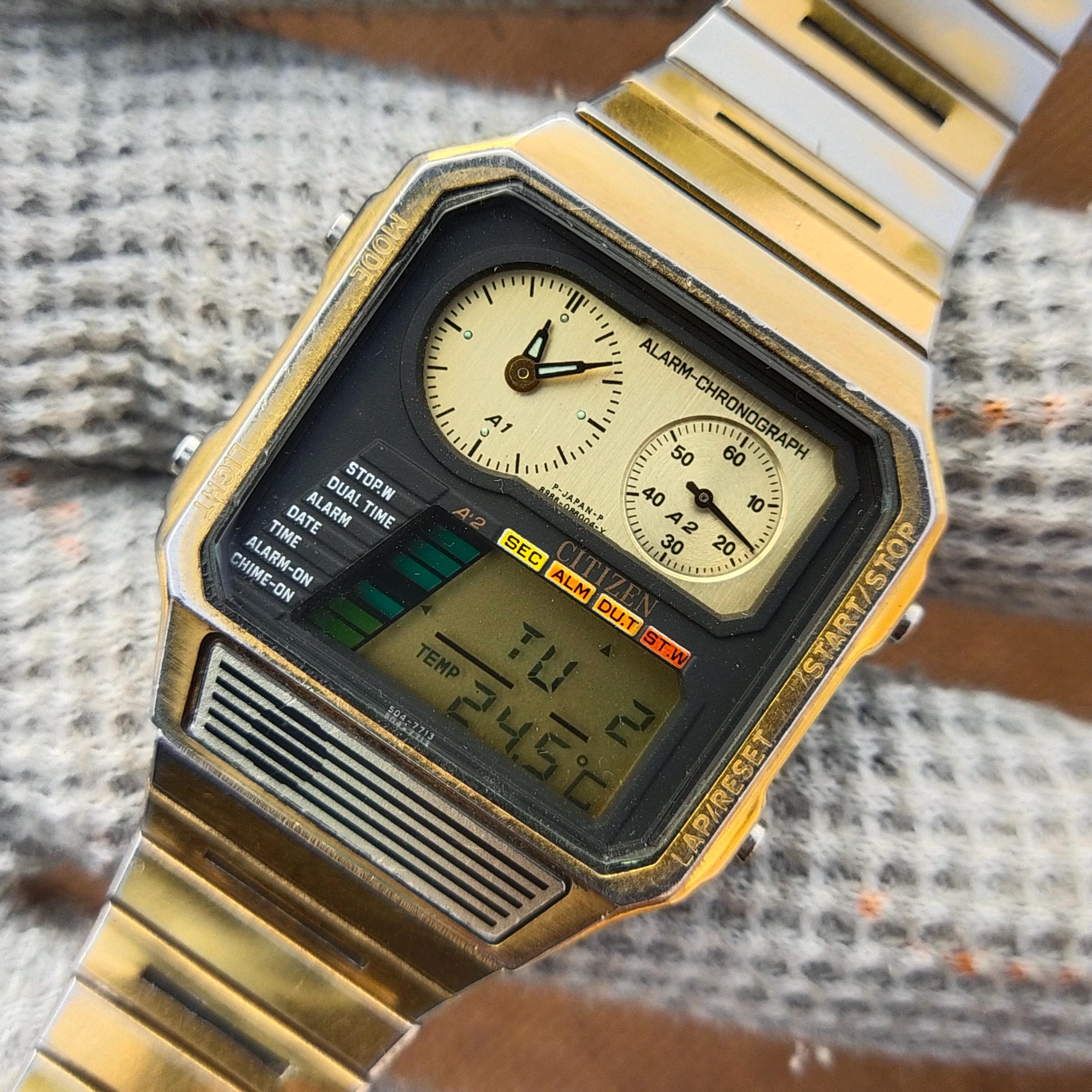 VINTAGE CITIZEN 8986-087089 Y Ana-digi Chronograph Men's Watch - Etsy