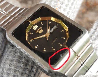 SEIKO 5 4206-5700 Silver Tank Shape Square Automatic Men's Watch