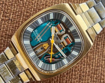 Vintage Bulova Accutron Dual Day Quartz Swiss Made Rare 1970's