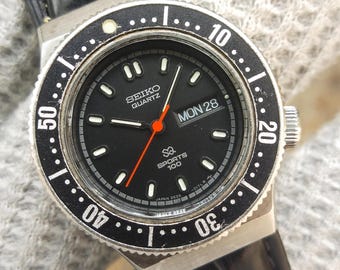 Near MINT* Seiko Alba Sports 50 Y481-014A Orange Dial Watch