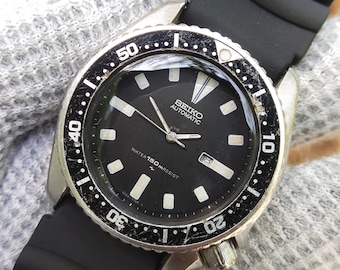 Vintage Style Seiko V743-9A20 Blue Dial for Men's - Etsy