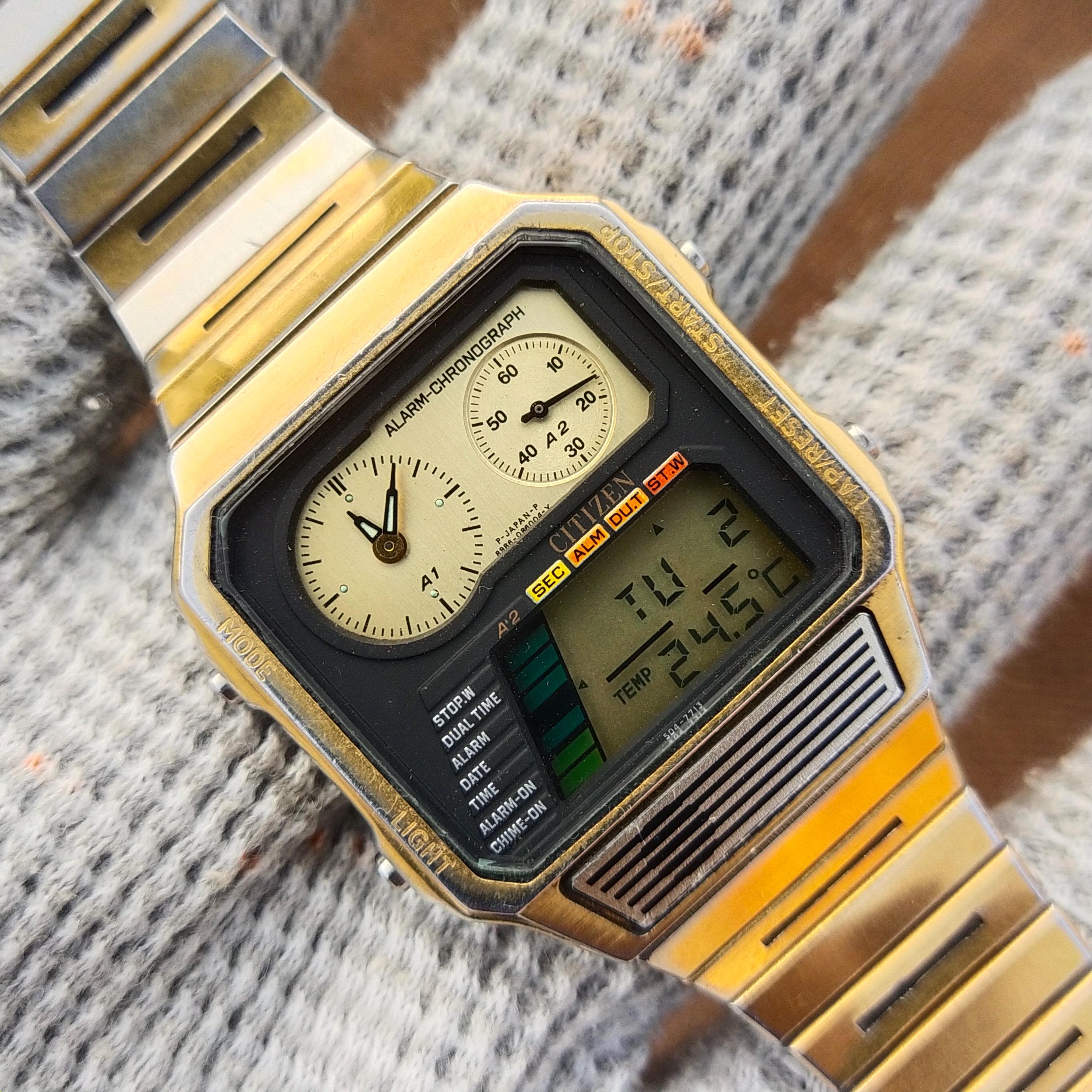 VINTAGE CITIZEN 8986-087089 Y Ana-digi Chronograph Men's Watch - Etsy