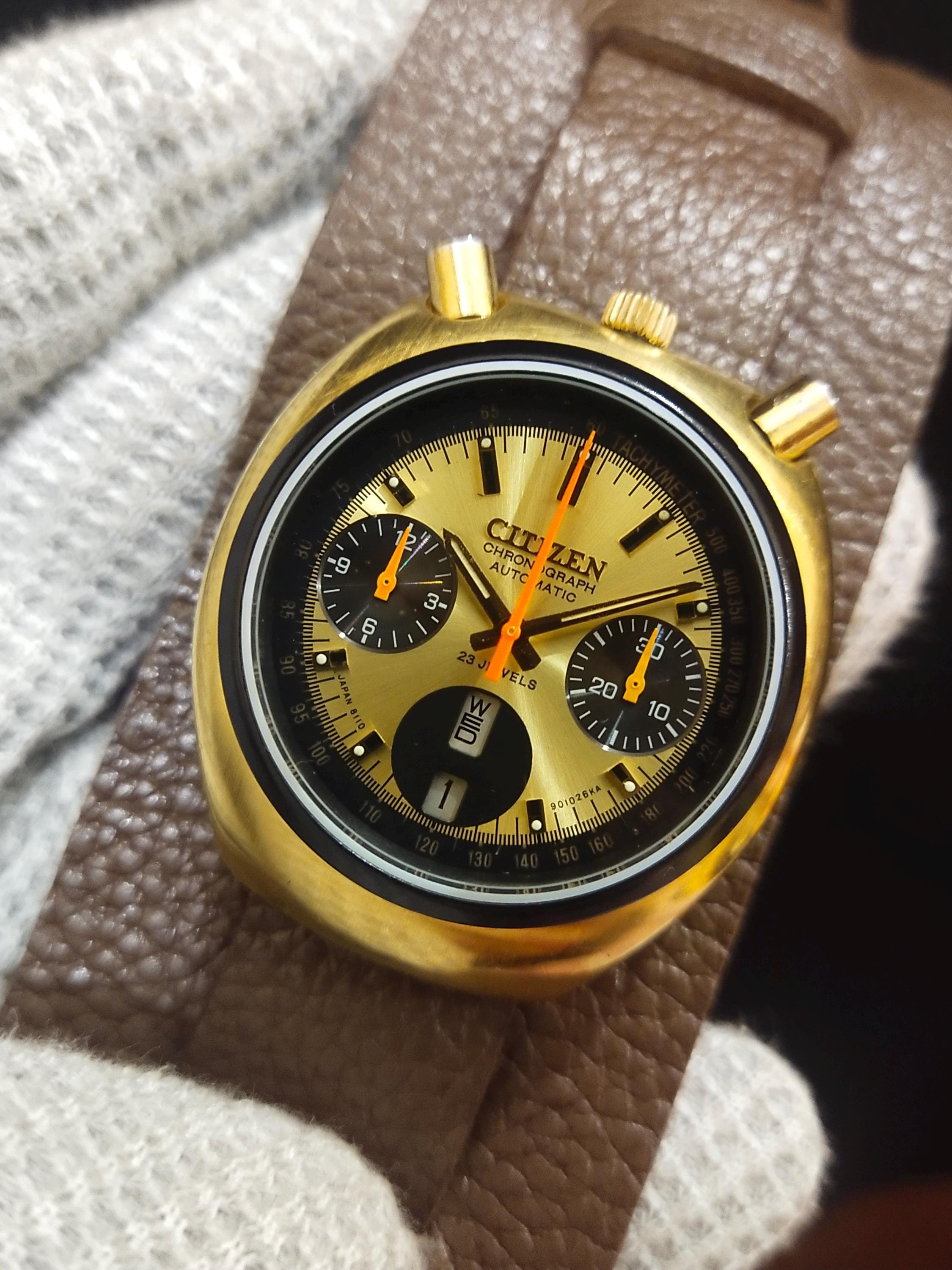 Citizen Bullhead Citizen Placcato Oro Citizen NOS 1974 Placcato In