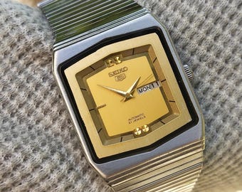 Vintage Seiko 5 Automatic Watch Model 6319-520A Japan - Etsy