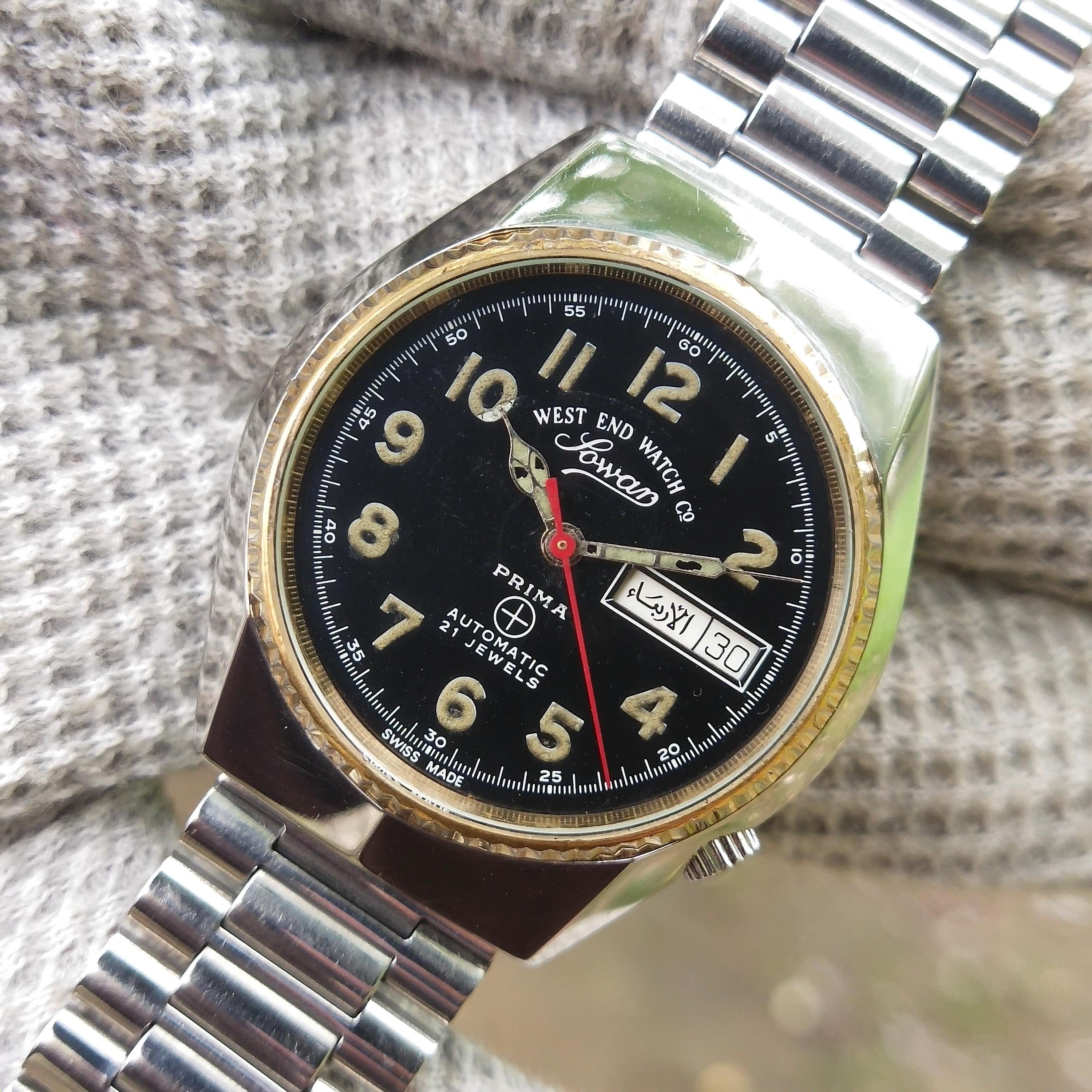 Vintage West End Watch Co. Sowar Prima Automatic Swiss Made Men's