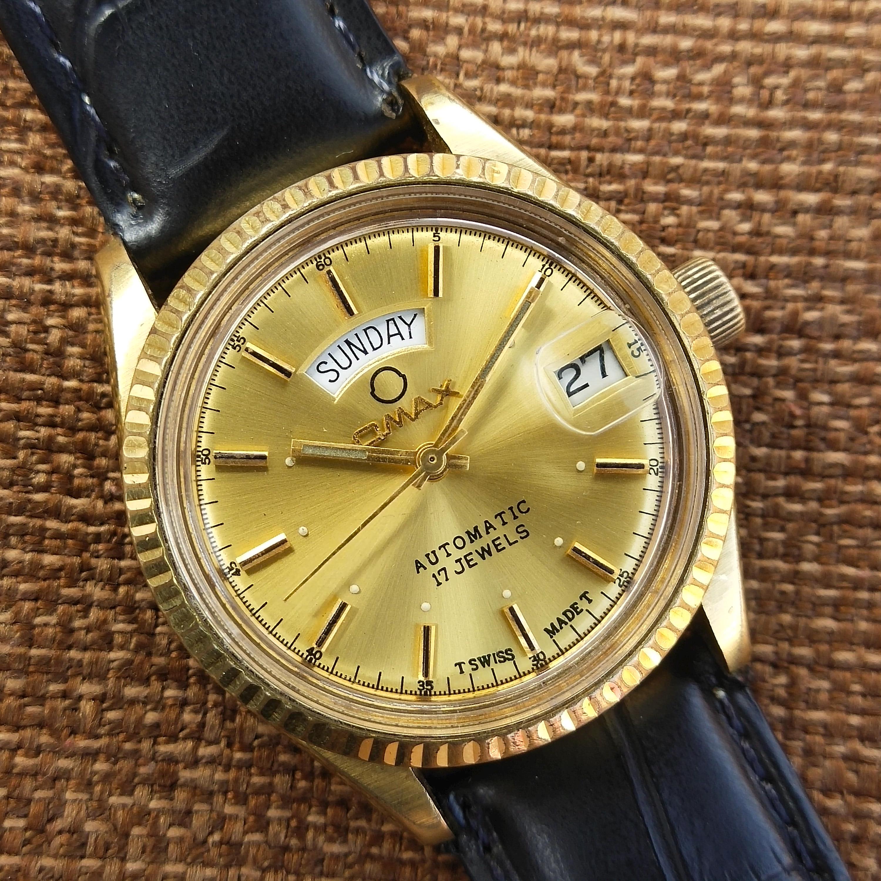 Vintage Omax President 52601 Automatic 17 Jewels Swiss Men's Watch