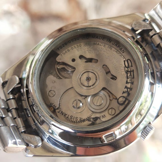 Seiko 5 Automatic 7S26-0530 Black Dial 21 Jewels for Men's - Etsy