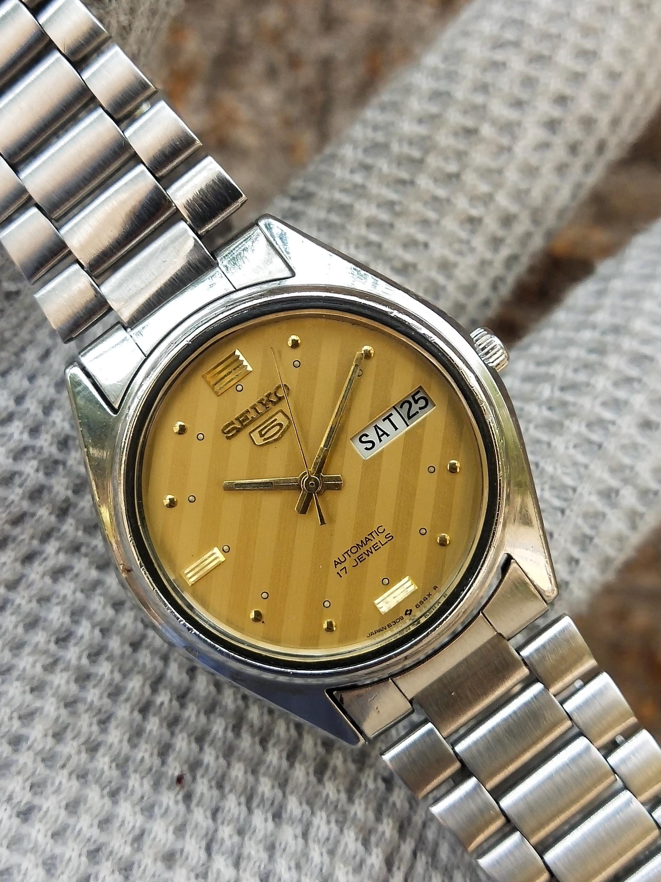 SEIKO セイコー5 自動巻き ヴィンテージ 6309-8980 メンズ 動作良好】セイコー5 メンズ腕時計 ホワイト 自動巻き