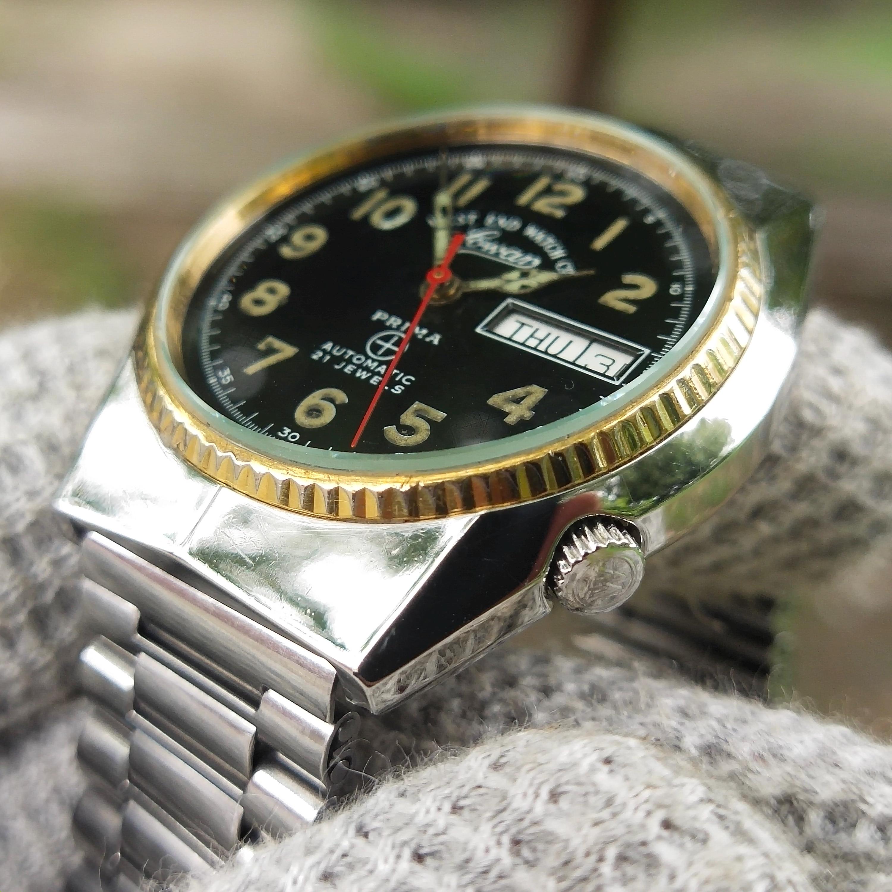 Vintage West End Watch Co. Sowar Prima Automatic Swiss Made Men's