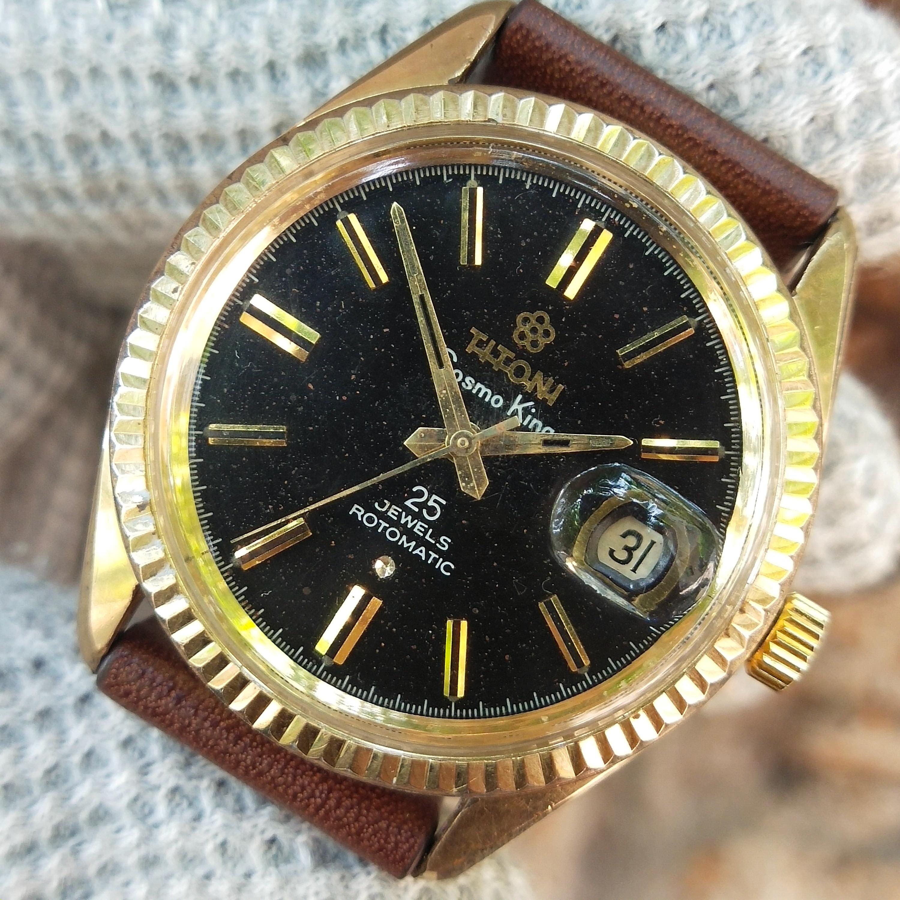 TITONI COSMO KING 25 Jewels Rotomatic 707-380 Swiss Made Watch for