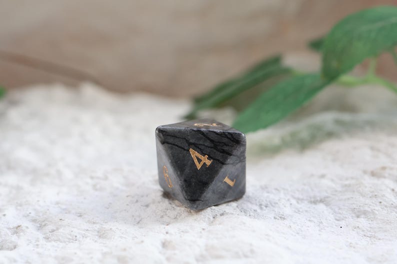 Natural Web Jasper Dice Set: Energy Stone DND, Table Top Game image 7