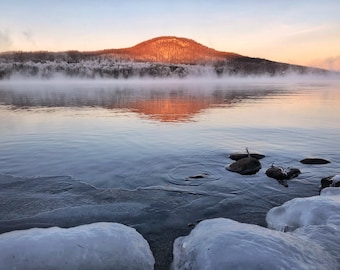 Winter View of Lake Seymour Vermont