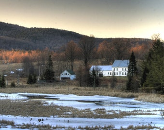 Late Winter Glow over the Green Mountains Print