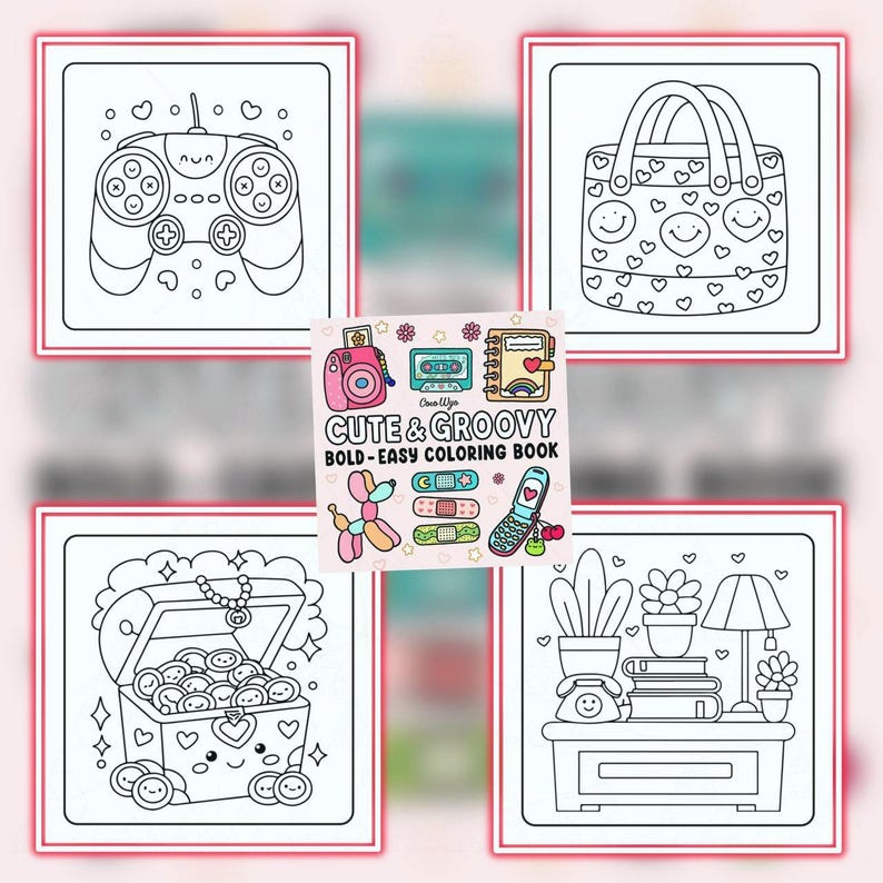 Coco Wyo Cute & Groovy Digital Coloring Book Instant Download Cozy ...