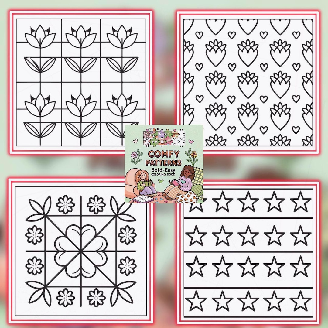 Coco Wyo Comfy Patterns Digital Coloring Book Instant Download Cozy ...