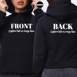 Custom Text Hoodie: Personalized Front & Back Design - Comfort Colors