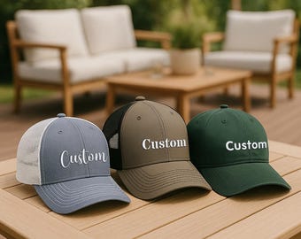Custom Embroidered Hat: Personalized Baseball Cap or Trucker Hat