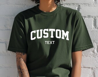 Custom Text Cotton Tee: Personalized Logo Shirt, Business Outfit