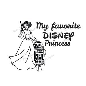 Princess and Droid Digital Cut File SVG | PNG | JPG, Space, Star, Sci-Fi Movie