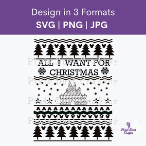 Mönster för jultröja med mus för Cricut, ful jultröja design SVG PNG JPG (digital nedladdning)