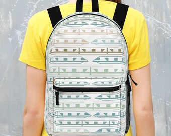 Monorail Theme Park Backpack: Lightweight Travel Bag