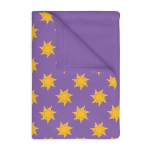 Rapunzel Blanket Throw, Tangled Sun Velveteen Blanket, 50x60, 60x80, 30x40, bedspread, baby blanket