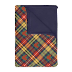 Mickey Plaid Velveteen Blanket: Boho Fall Throw