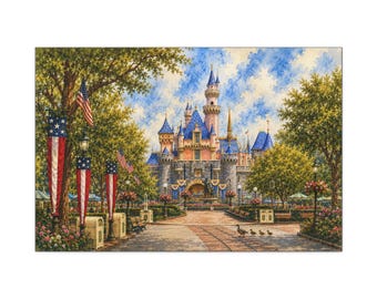 Cinderella Castle Watercolor Painting - Etsy 日本