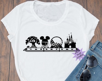 Florida Theme Park Landmarks, Family Vacation Shirt SVG, PNG, JPG (Digital Download)