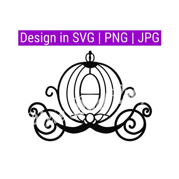 Carriage | Princess | Cinderella | Wedding | Fairy Godmother | Pumpkin | SVG | JPG | PNG
