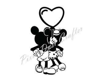 Mouse Love, Valentine Heart, Romance, Wedding, Bride Groom, SVG | PNG | JPG Digital