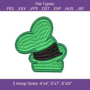 Leprechaun Hat Machine Embroidery Design (PES, HUS, JEF)
